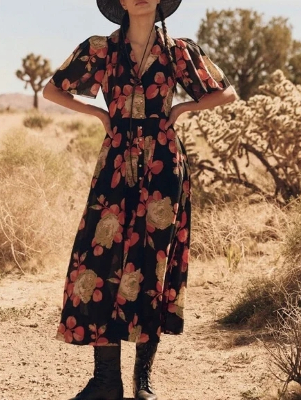 The GREAT. the Bridge dress in cabbage rose floral, 2 ( medium )